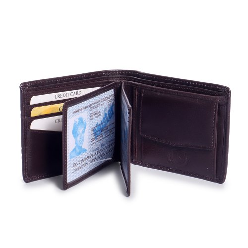 Kingluster's Brown Genuine Leather Wallets for Men - Kingluster